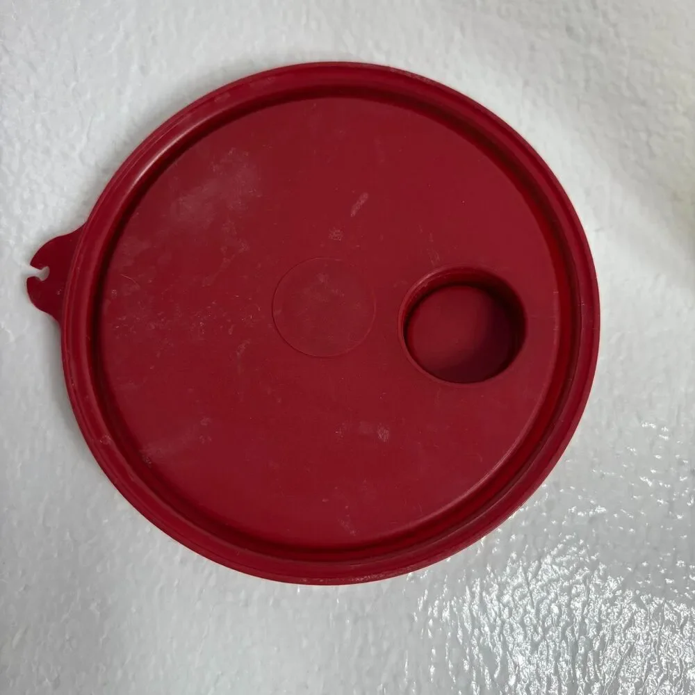 Tupperware #321 Vintage Modular Mate Container with Pour Spout Lid Red